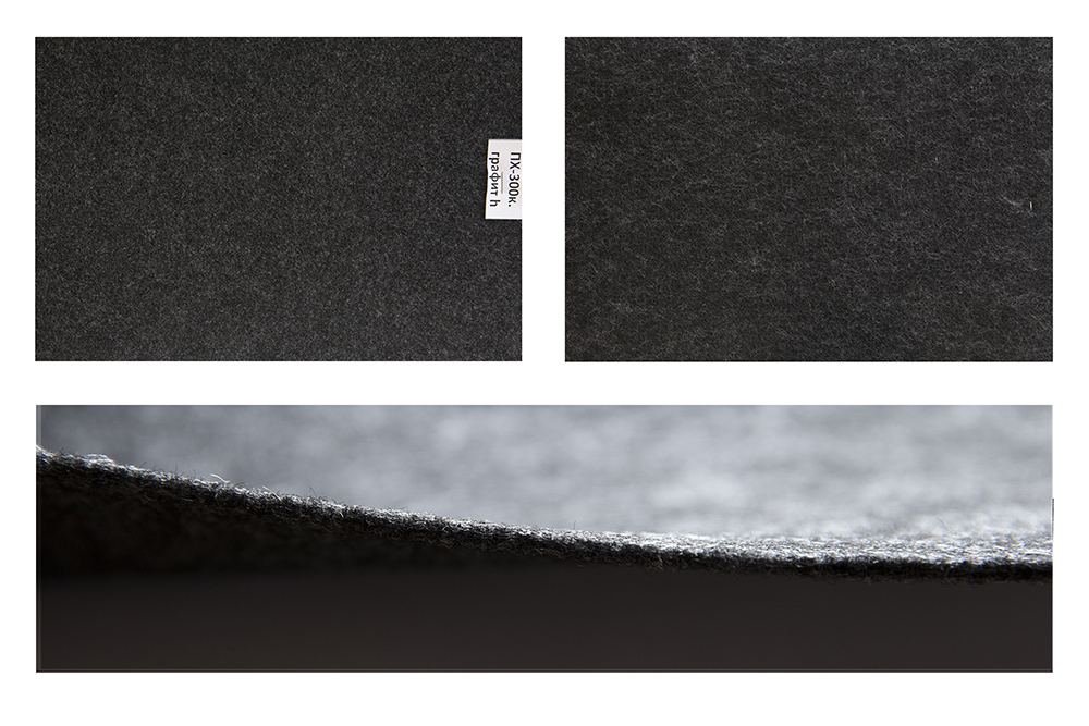 Карпет графит ПХ-500к-h для тепло-шумоизоляции автомобилей карпет ПХ-500к-графит-h